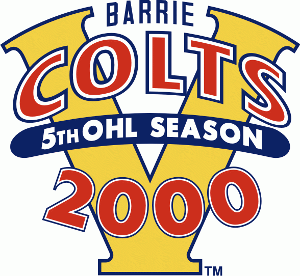Barrie Colts 2000 anniversary logo iron on heat transfer